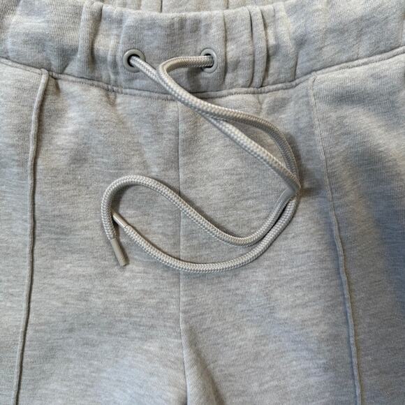 Lou & Grey Gray Wide Leg Lounge Pants M Cozy Fleece Side Stripe Pockets - Picture 4 of 10